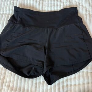 Lululemon Athletica Black Athletic Shorts with Stretch Waistband